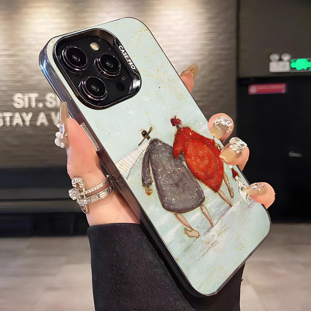 

S-Sam Toft Art Phone Case For IPhone 17 Pro Max 16 15 14 13 11 12 Mini Xs Xr 8 Plus Se Color Silver Cover iPhone17 Pro Max