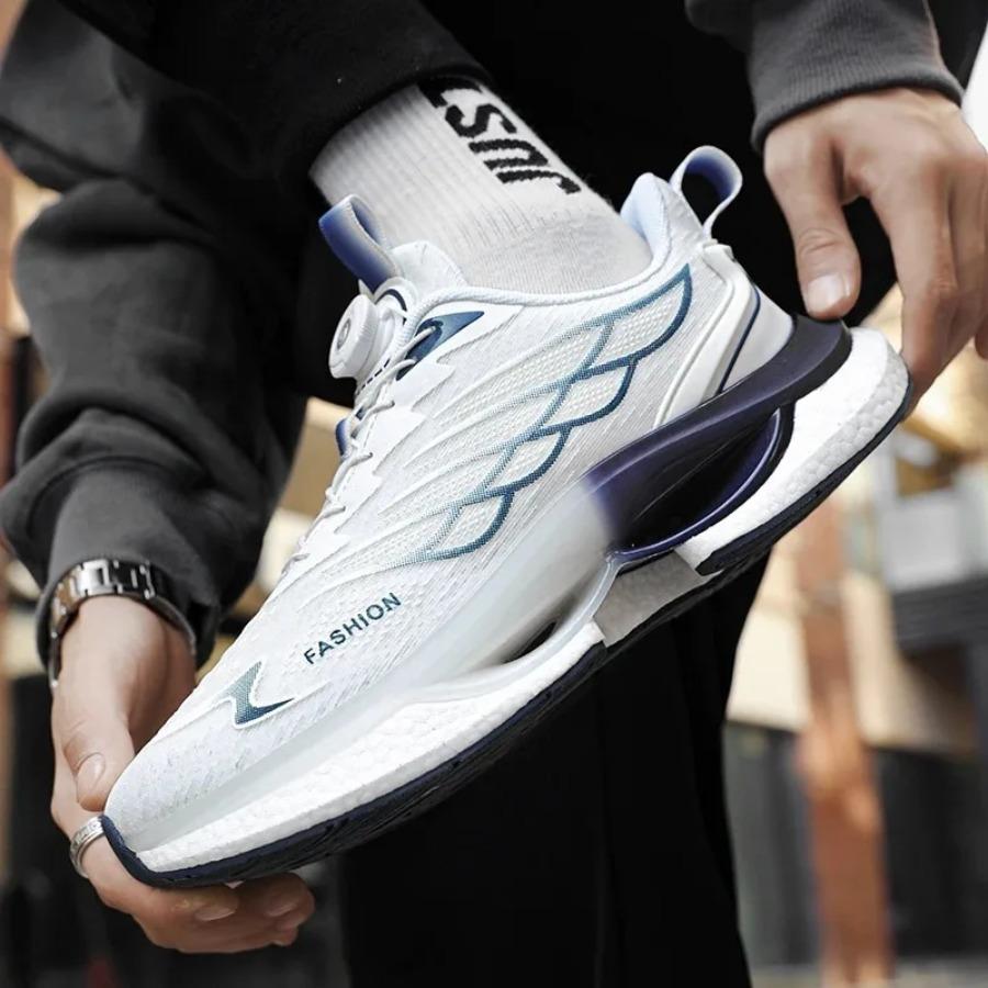 Hot Selling Men's Casual Shoes Shockproof Comfortable Real Explosion Breathable Technology Rotating Button Trend Sports Shoes