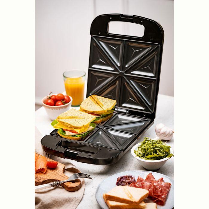 Appareil Éectrique Pour 8 Sandwiches En Forme De Triangle, Plaques Antiadhésive Adler AD3055 2000W 02031
