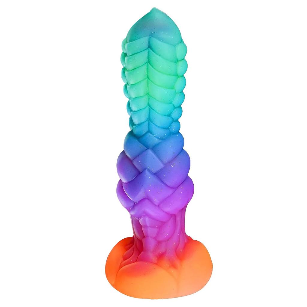 Luminous Kaleidoscope Liquid Silicone Strong Suction Cup Anal Plug Posterior Expansion Masturbator Sex Toy