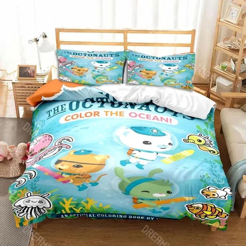 3D Print Anime Octonauts Bedding Set Twin Queen King Full Size Single Double Duvet Cover Pillowcase Bed Boys Girls Adults