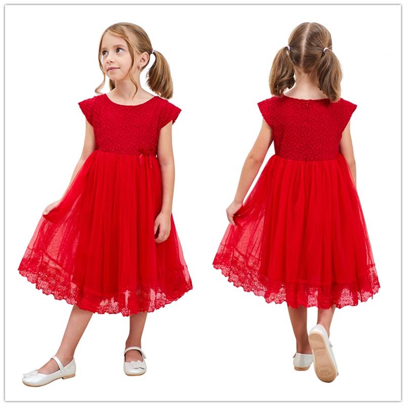 Buy Girls Dresses 2019 Fashion Girl Lace Floral Dress Kids Girls Casual