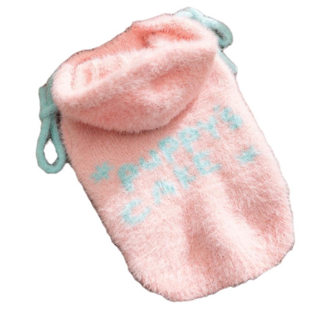 

Soft Pet Hooded Sweater High Quality Design Letter Dog Sweater Warm Clothes Dog Hoodie Bichon XL розовый