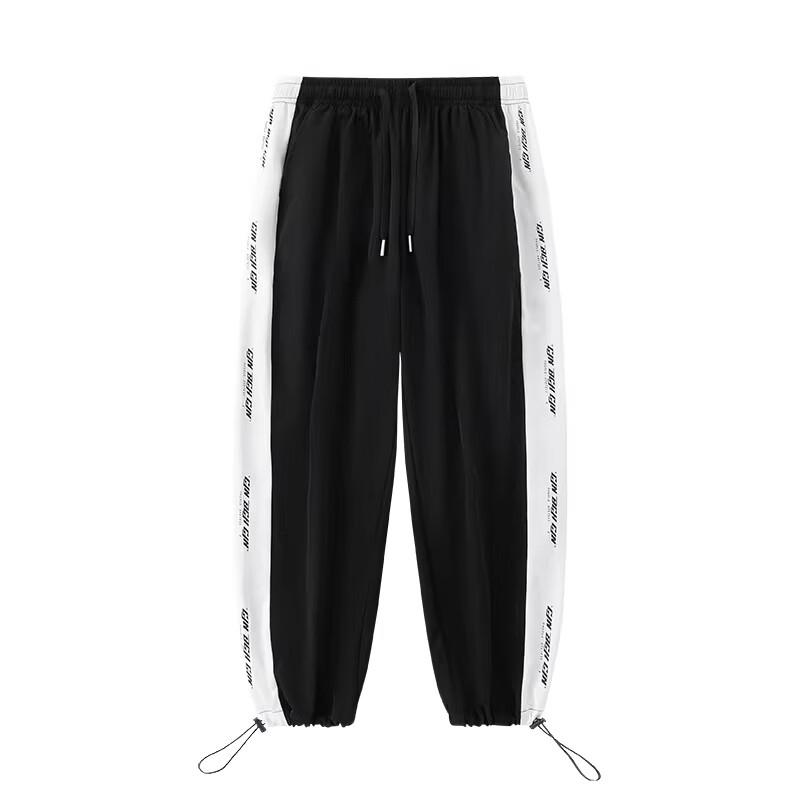 SHANNU Men's Ice Silk Straight Leg Casual Sport Pants