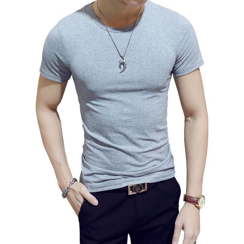Fashion Slim Men's T-shirt Soft and Comfortable Breathable Cotton Men's Shirt Fitness and Leisure