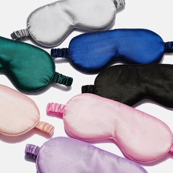 Seidig-weiche Schlafmaske für Damen Herren Verdunkelnde Augenmaske zum Schlafen Verstellbare Bequeme Nachtabdeckung für Reisen Nickerchen Migräne Linderung