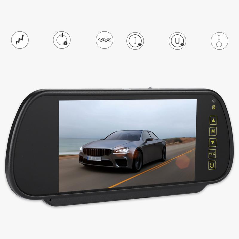 Monitor zpětného zrcátka 7palcový LCD displej monitor couvací kamery pro zadní kameru
