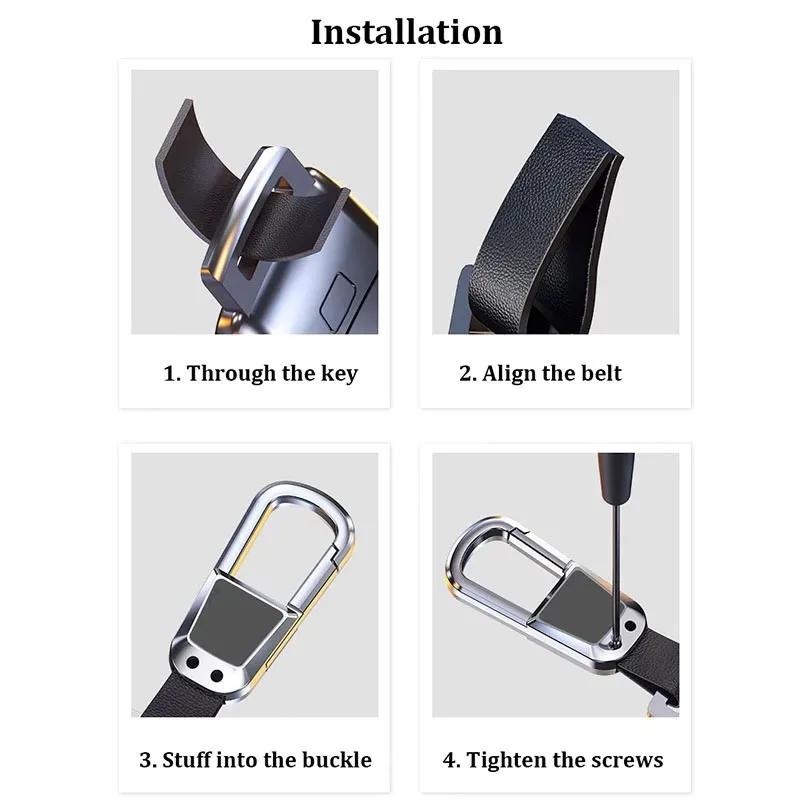 2026 Hot VOLKSWAGEN Leather Key Rings High-Grade Metal Keyrings Car Keychain For Volkswagen VW New Rline Golf Beetle Tiguan Vent FE2