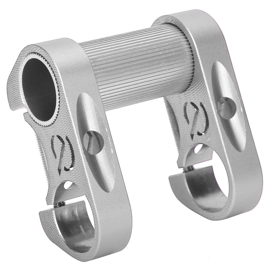 Fahrrad Doppel Vorbau Erhöher 25,4MM Klapprad Aluminiumlegierung Verstellbarer Lenkervorbau Silber