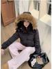Women’s Short Hooded Windproof Thicken Warm Winter Jacket With Fur Collar