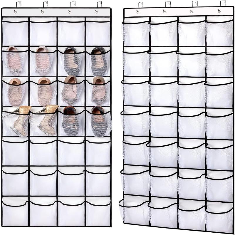 Over The Door Shoe Rack With 24/28/35/40 Large Mesh Pockets Hanging Shoe Organizer For Closet Hanging Shoe Rack Holder Hanger