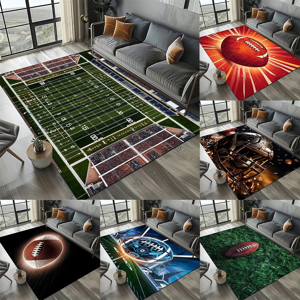Sports Theme Racing Track Basketball Court Soccer Field Carpet Kids Play Mat Home Decoration Non-Slip Floor Mat Rugs for Bedroom