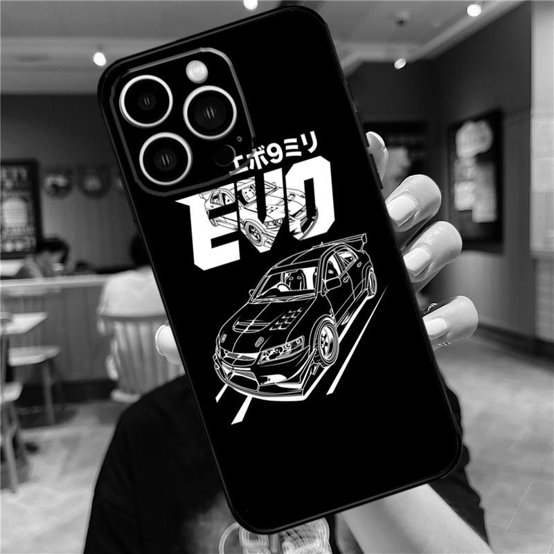 JDM Car Evo Phone Case For iPhone 15 13 12 11 14 Pro Max Mini X XR XS Max SE 2020 2022 7 8 15 Plus Cover iPhone 13