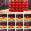Handmade Red Flocked Lantern Ornaments for Trees: Chinese-Style New Year and Wedding Decorations