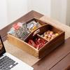 Light Luxury Walnut Four-Compartment Snack Platter