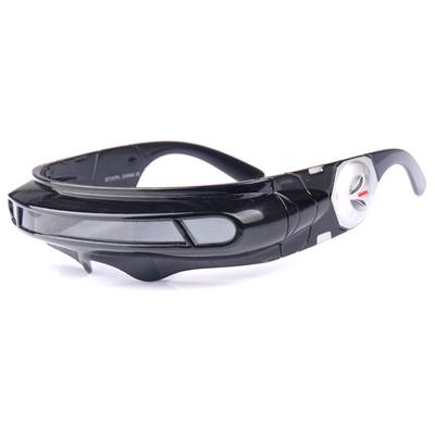 Prosool Polarized Future Cyclops Monoblock Shield Mirror Sunglasses (Gray)