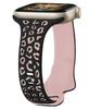 Dual-Color Leopard Print Silicone Strap for Apple Watch (Compatible with Series 1-9)
