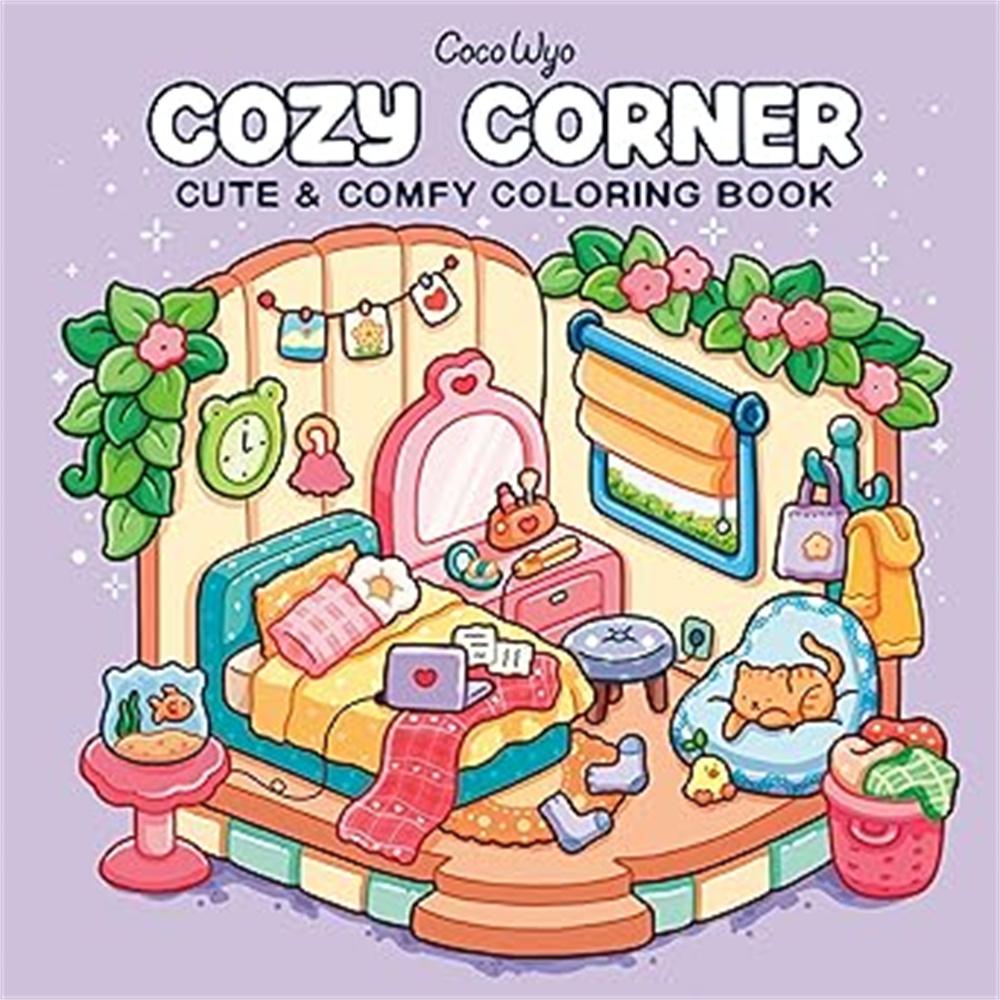 LITTLE COZY Adult Coloring Book Stress Relief 1pc with 22 Thick Paper Pages And Bold Designs No Batteries Required Ideal Gift