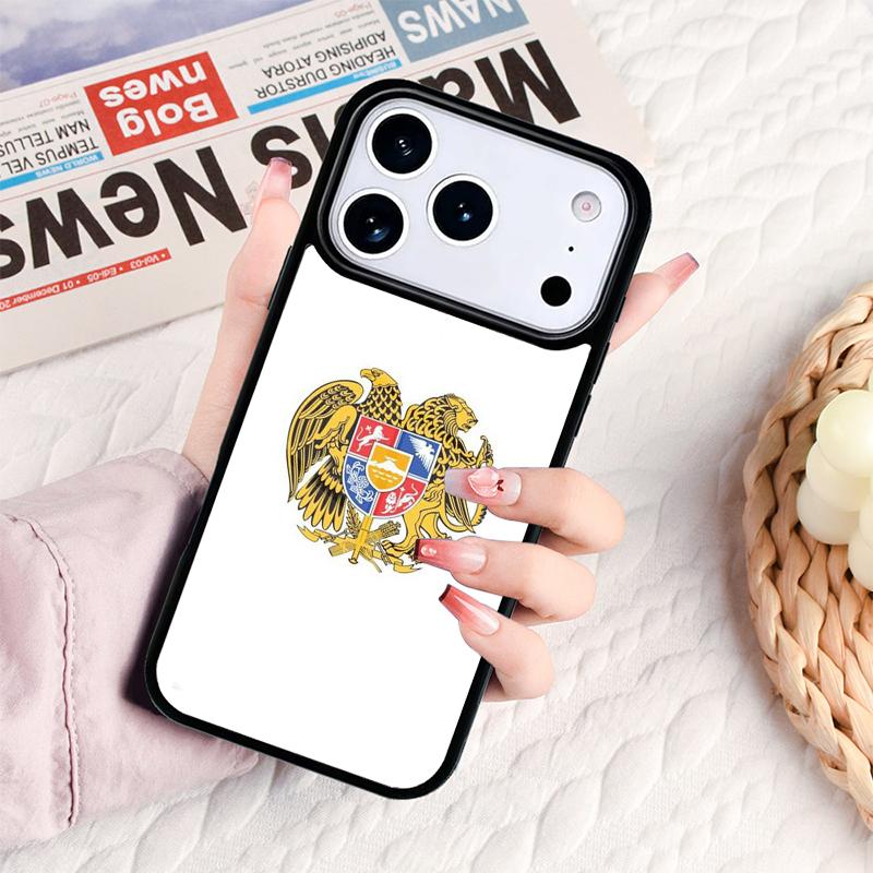 Armenia russia Flag coat of arms Phone Case For IPhone 17 16e 15 14 13 12 11 Pro Max Air Mini Soft Protective Cover