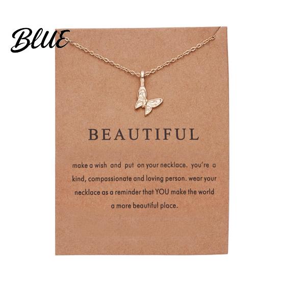 Blessing Pendant Necklace Gold Choker for Women Sun/Butterfly/Owl/Bird Gift Sisters