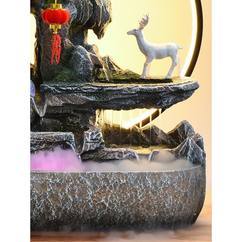 Feng Shui Water Feature: Circulating Fountain for Wealth Attraction and Landscaping – Perfect for Living Rooms, Offices, or Housewarmings