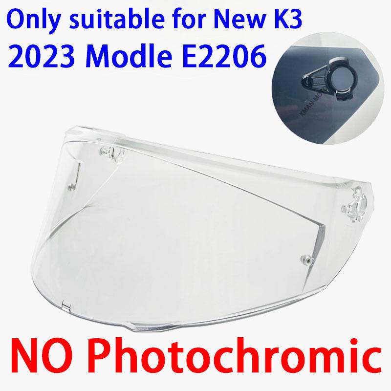 K3 Visor for Photochromic AGV K3 Helmet Shield(E2206 2026Moled) Helmet Face Shield Windshield Accessories
