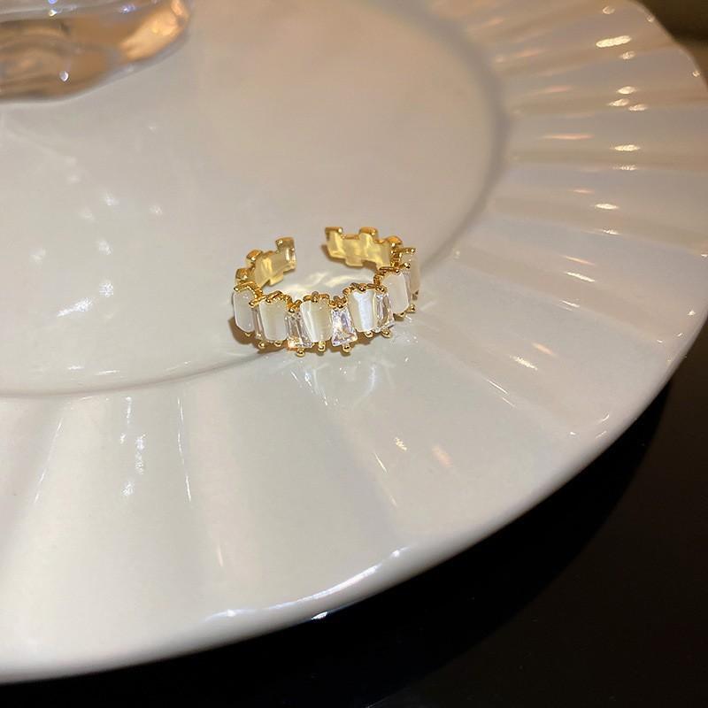 Freshwater Pearl Bodhi Splicing Elastic Ring Baroque Personalized Index Finger Ring Fashion Girlfriend Versatile Jewelry Wholesale