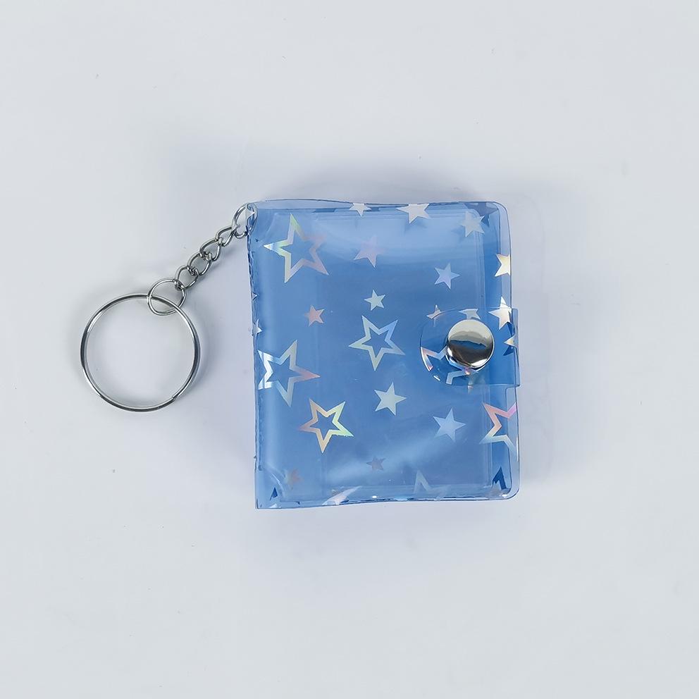 Mini 1-2 Inch Photo Album with Keychain and Stickers for Children's Memories