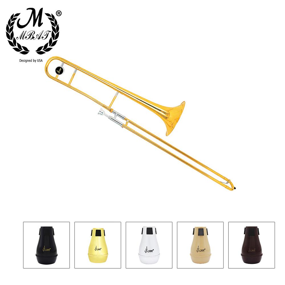 M MBAT Trombone Mute Practice ABS Light-Weight Alto Dedicated Jazz Tenor Trombone For Beginners Woodwind Instrument Parts