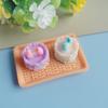 100Pcs Simulation Resin Bow Cake Miniature Doll House Mini Food for Dolls Accessories Scrapbook Birthday Crafts Phone Decor