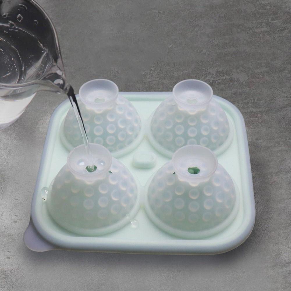 Trichterförmiger Deckel Golfball-Eisform Silikon-Schokoladenform Hausgemachte Eiswürfelform Cocktails