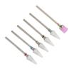 6pcs Nail Drill Bits Set Professional Salon Novice Ceramic Rhinestone Gel Polish Cuticle Remover Bits