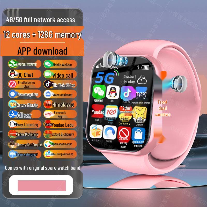 Orologio Smart 5G di Punta per Bambini: Pronto per la carta, Multifunzionale, Impermeabile, Capacità di localizzazione per ragazzi e ragazze.