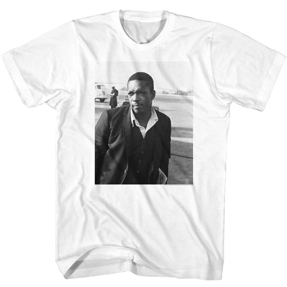 John Coltrane Jazz Saxophonist VW Beetle Background Airstrip Men s T Shirt 3XL