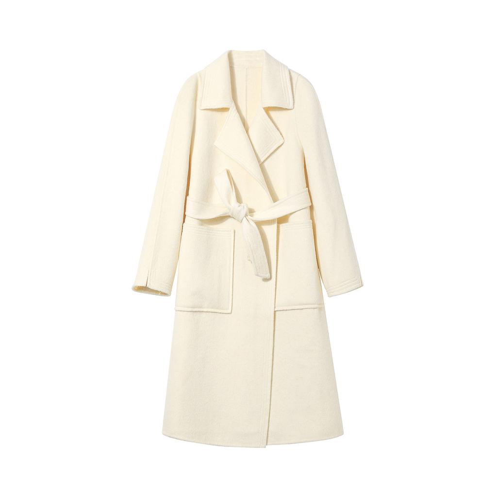 Autumn and winter handmade coat making alpaca woolen coat loose wool double-sided woolen coat women