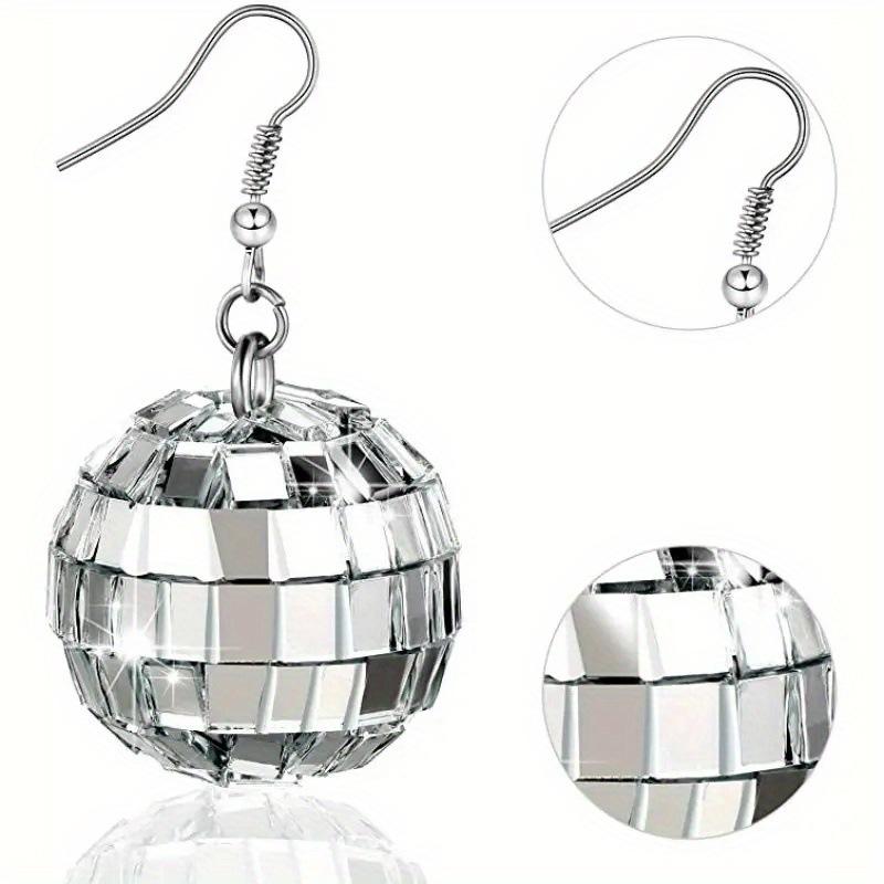 Disco Ball Earrings 20mm 70'S Disco Punk Earrings for Women Jewelry Gift for Women Party Jewelry