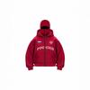 Womens Hoodie Double Cap Design Loose Fit Letter Print Zip Up Sweatshirt Fall Winter