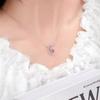 Xingyue natural colored treasure necklace s925 sterling silver inlaid amethyst peridot pendant niche light luxury collarbone chain women