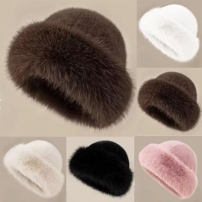 Women's Thick Plush Hat Keeps Warm And Versatile Mongolian Hat