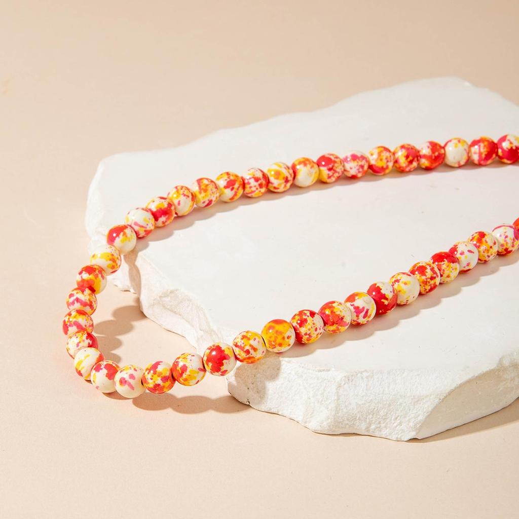 Halloween Creative Blending Style Imitation Turquoise Bead Necklace, Women's Jewelry Niche Design Necklace