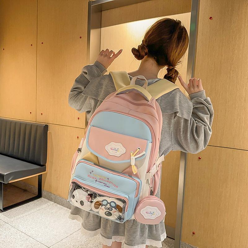 Small fresh ins schoolbag, primary school backpack, large capacity cute backpack, high value cute student schoolbag