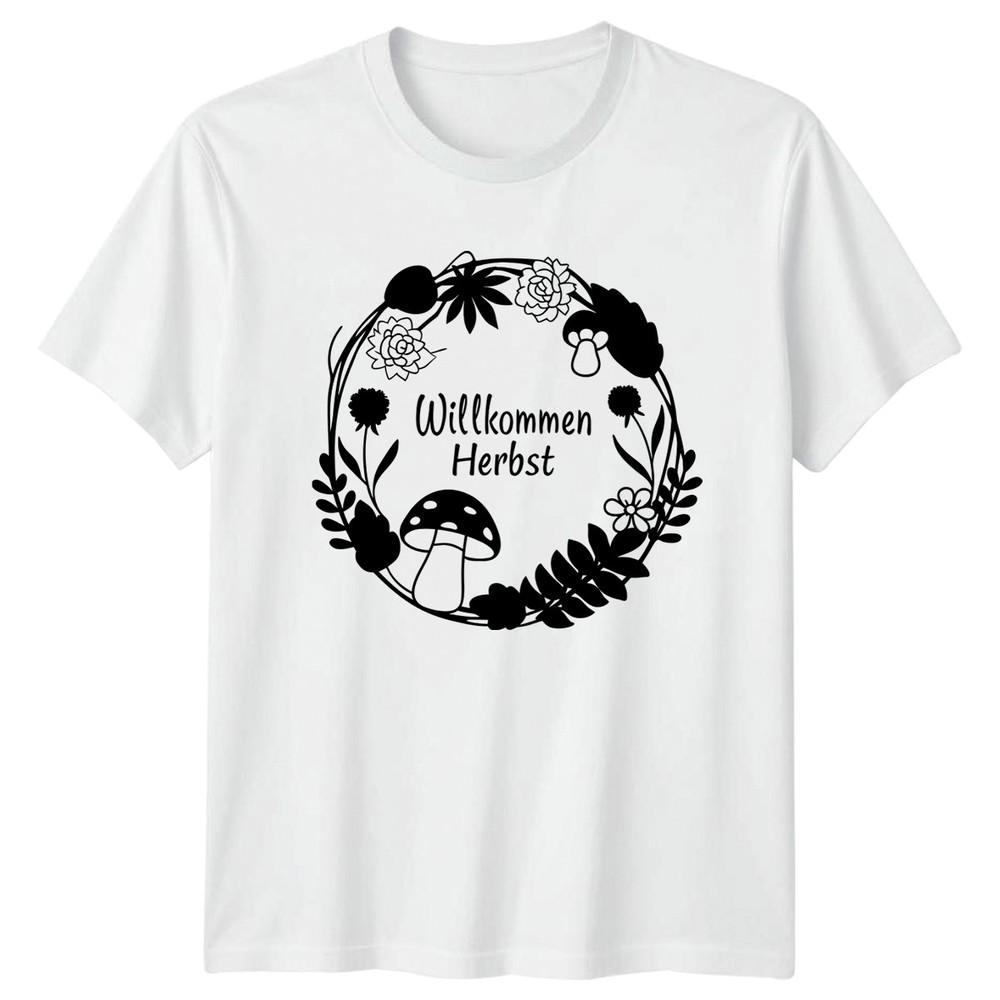 WillkomUnisex Herbst Unisexs TShirt Autumn Flowers Nature Autumn Gift For Her S