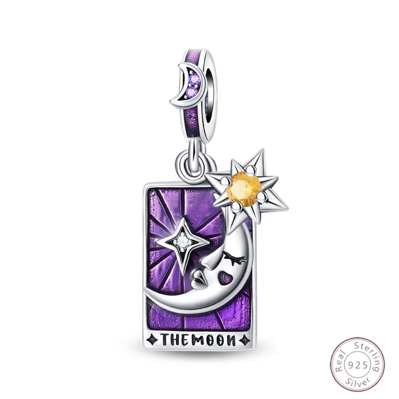 Copper Charms Bead Sun Moon Stars Magic Tarot Charm Pendants Fit Original Bracelets Women Fine Jewelry Accessories
