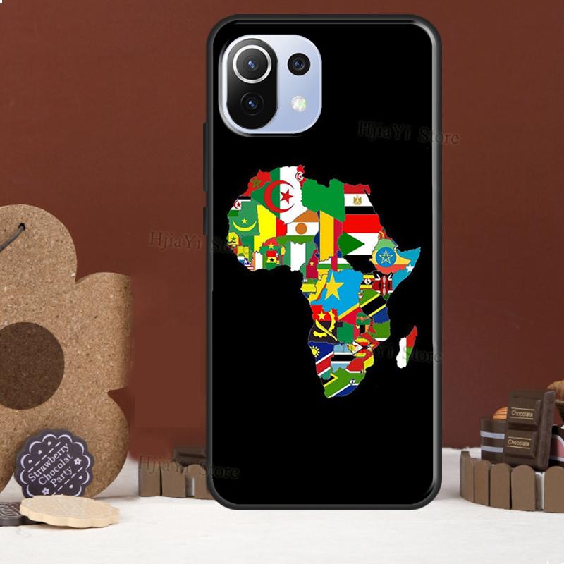 Africa Map Funda For POCO F5 X3 X4 X5 Pro F4 GT C40 F3 Case For Xiaomi 11T 12T Pro 12 X 13 Lite Cover
