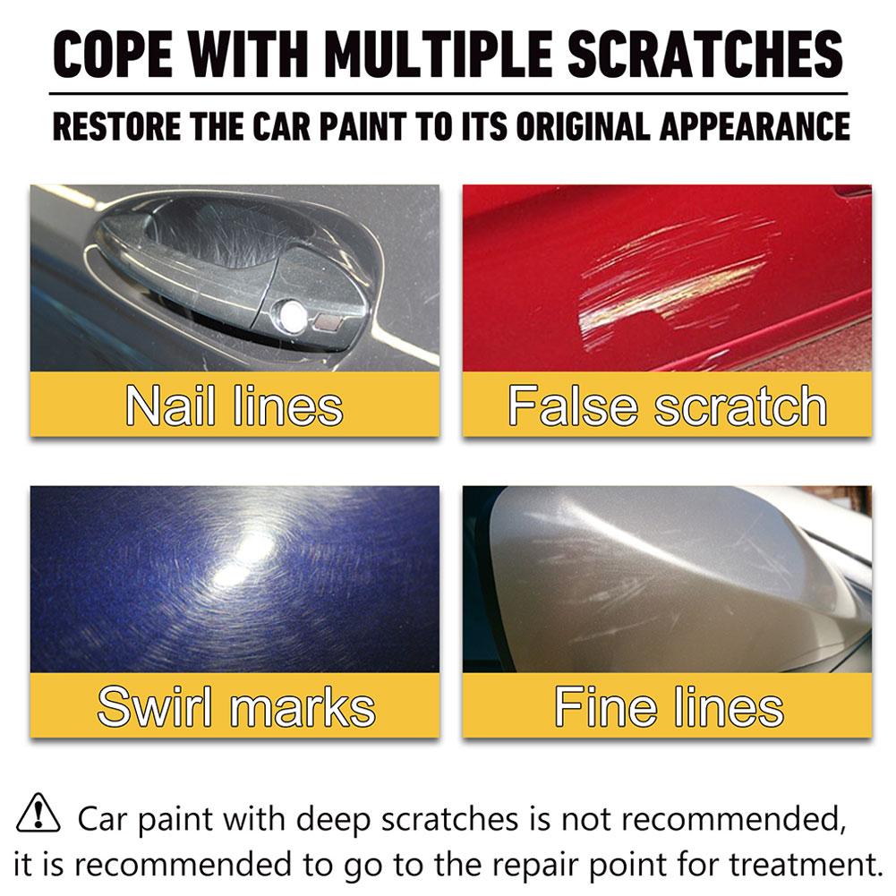 Car&Motorcycle Scratch Repair Paste Kit Repairs Metal/Plastic Surfaces, Protective Layer Polishing & Stain Removal Forms D5W7