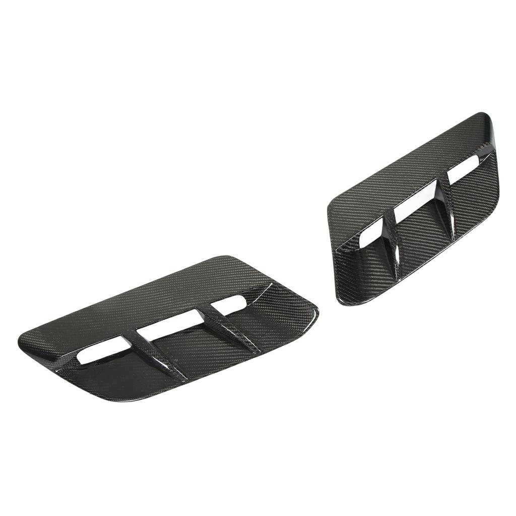 Engine Hood Bonnet Air Outlet Vent Cover Trim Carbon Fiber Replacement for Dodge Challenger SXT 2015‑2022