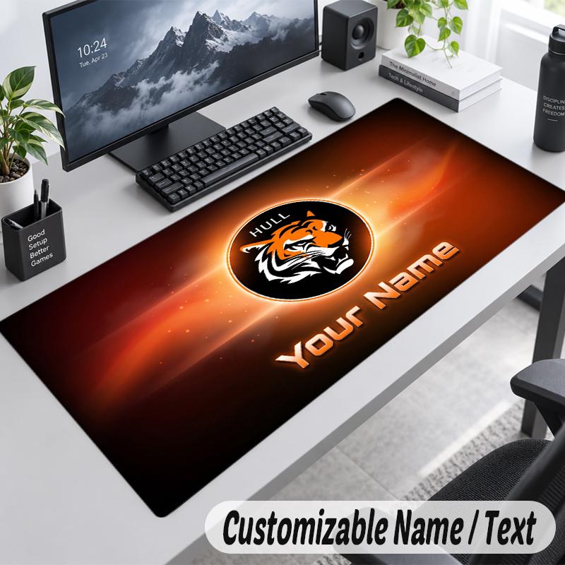 Custom Name Text Mouse Pad Hull City Personalized Desk Pad For Work And Gaming
