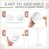 4 Pcs Wig Holders, Adjustable Height Wig Head Stand Portable Hat Display Holder Storage Head Stand Non Slip Stable