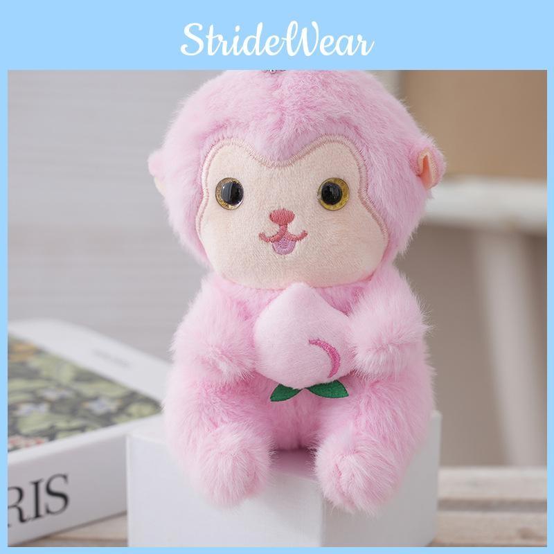 Soft Plush Monkey Keychain Pendant Figure Cotton Backpack Collecting Accessory