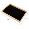 Velvet Bamboo Jewelry Display Tray Ring Earring Necklace Bracelet Pendant Organizer Jewelry Storage Tray For Drawer